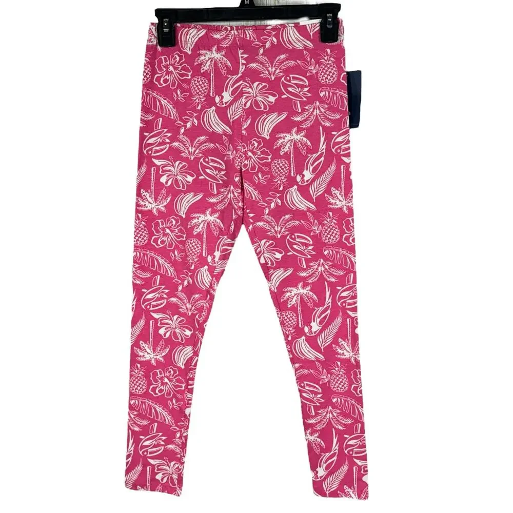 Crown & Ivy Lot of 3 Girls X-Large Pants Floral Stretch Elastic Waist Pull-On